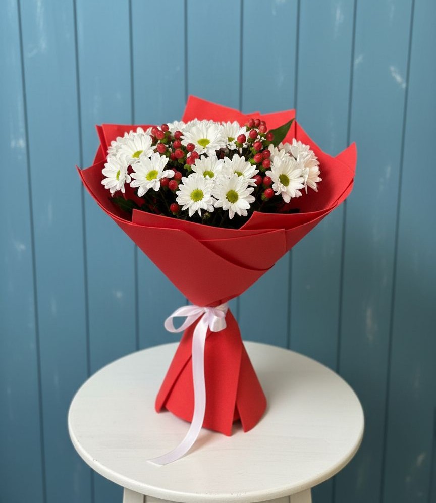 Букет цветов из: Хризантемы в Малиновке