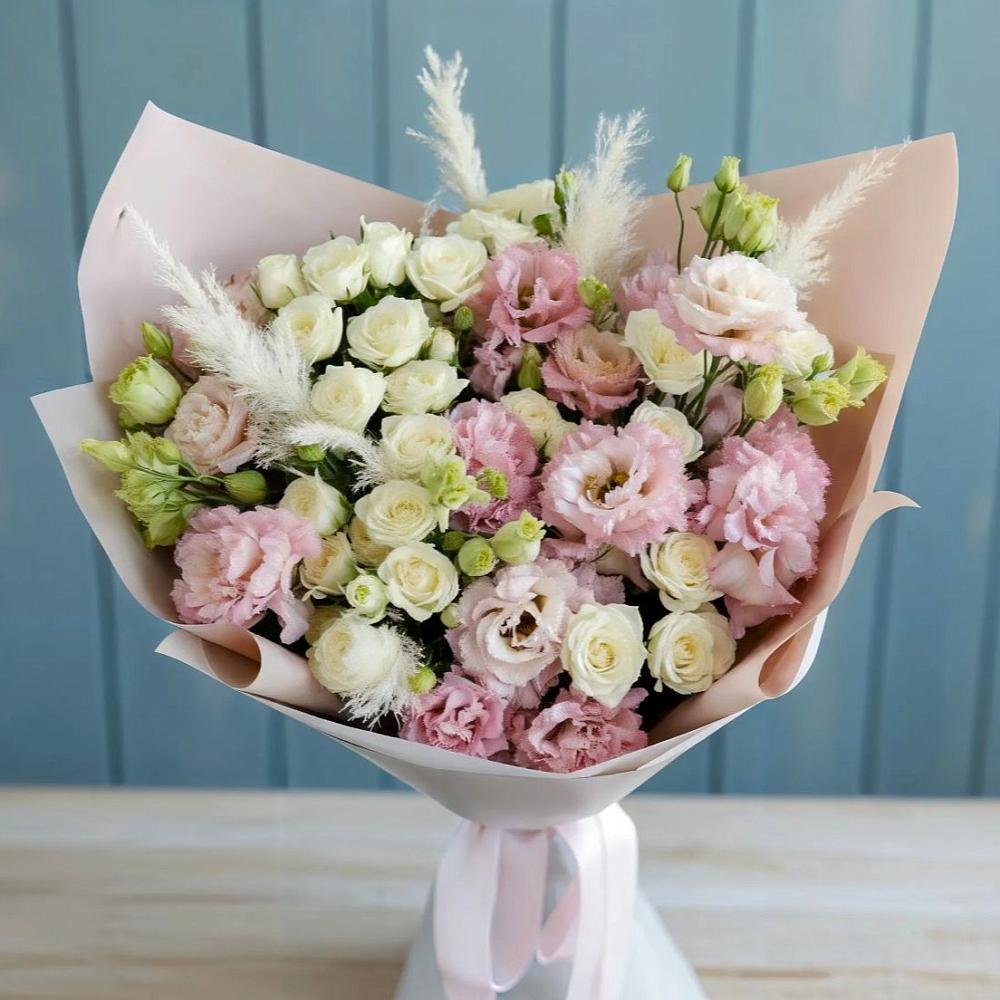 Букет цветов из: Альстромерии и Розы в Малиновке