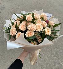 Букет Кремовые розы Латте в Малиновке