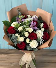 Букет цветов из:  Розы и Альстромерии в Малиновке