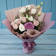 Букет цветов из:  Розы и Лизиантусы #REPLACE_PRED# Малиновке