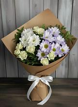 Букет цветов из:  Хризантемы и Розы в Малиновке