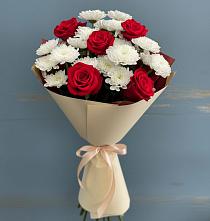 Букет цветов из:  Розы и Хризантемы в Малиновке