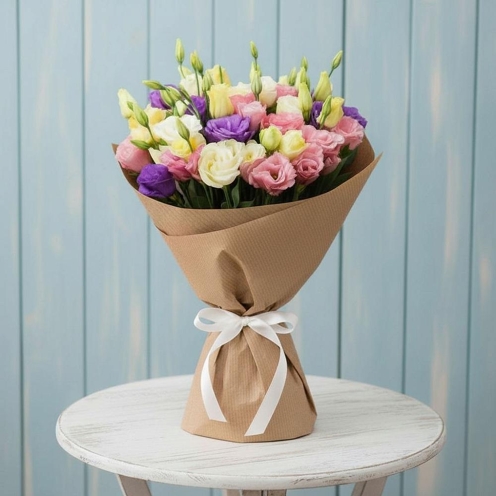 Букет цветов из: Лизиантусы в Малиновке