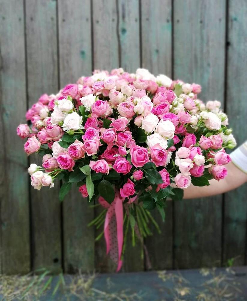 Букет Розовые кустовые розы Натали и Лав Лидия в Малиновке