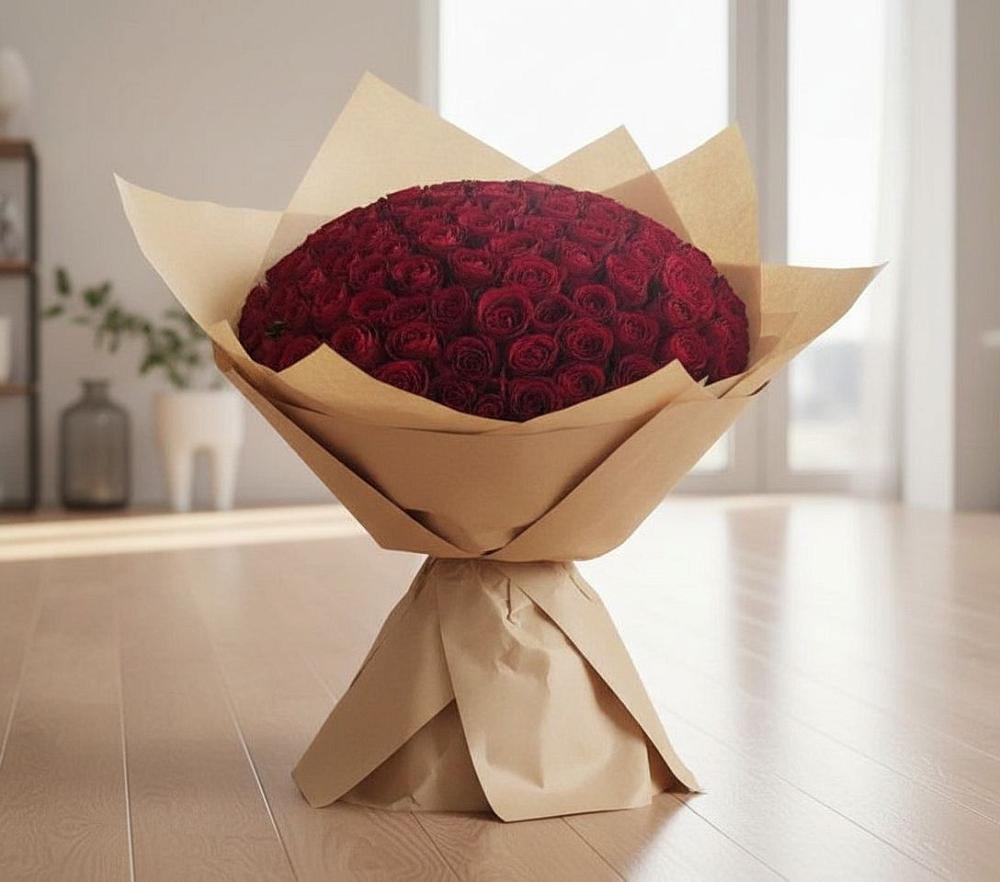 Букет 101 Красная роза в Малиновке