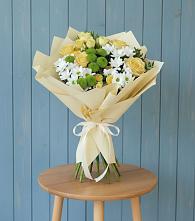 Букет цветов из:  Хризантемы и Розы #REPLACE_PRED# Малиновке