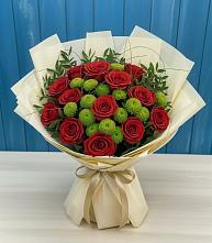 Букет цветов из:  Розы и Хризантемы в Малиновке