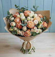 Букет цветов из:  Альстромерии и Розы в Малиновке